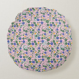 Almofada Redonda Flor Flores pequenas flores 13.w LPink BG