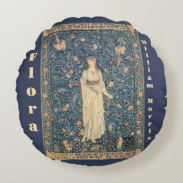 Almofada Redonda Flora Tapeçaria por William Morris