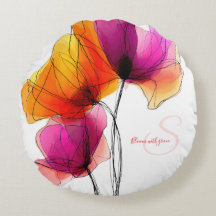 Florais Abstratos em Aquarela Personalizados Elega