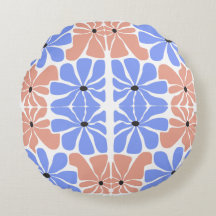 Floral Geométrico Moderno - Padrão Azul e Bege