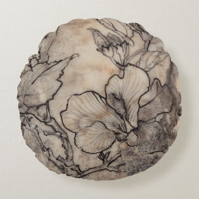 Almofada Redonda Floral I Tatuado (Frente)