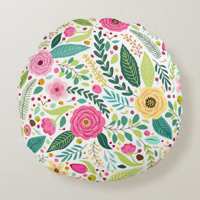 Almofada Redonda Floral Melody (Frente)
