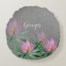 Flores Bloom Violet Watercolor Art Monogramadas