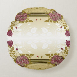 Almofada Redonda Flores de Estilos Clássicos