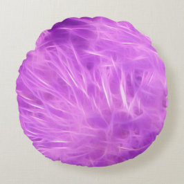 Almofada Redonda Flores de Formas Roxas Transformadas