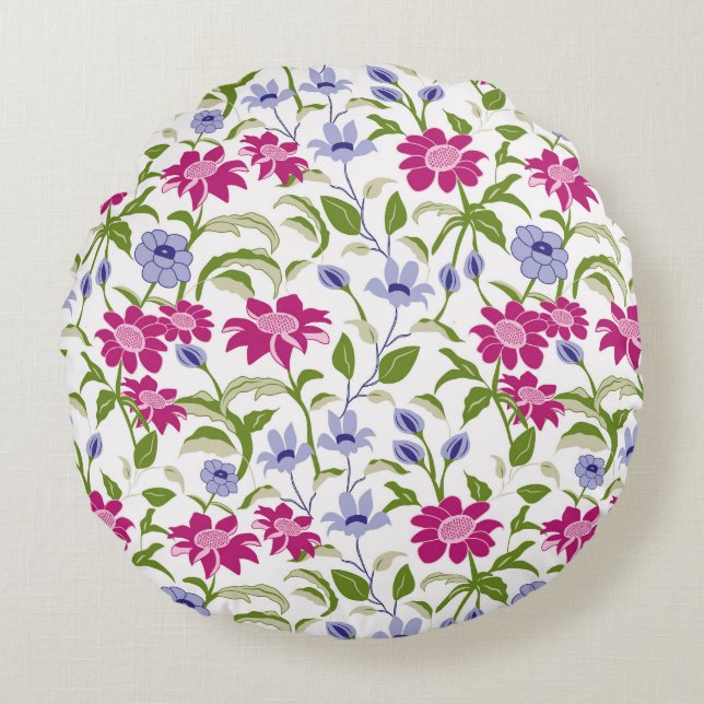Almofada Redonda Flores de primavera (Frente)