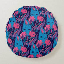 Flores Silvestres Tropicais Azul Rosa Exótico Mode