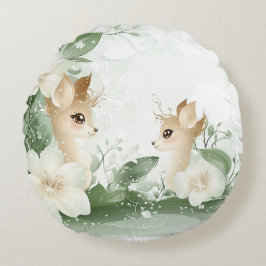 Almofada Redonda Florestas Encantadas Voam em Haven Floral