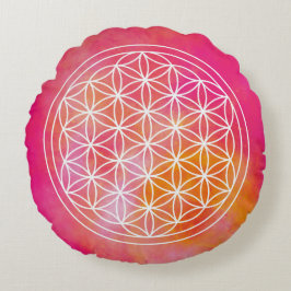 Almofada Redonda Flowers of life