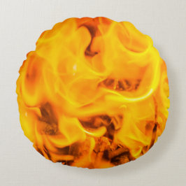 Almofada Redonda Fogo e chamas