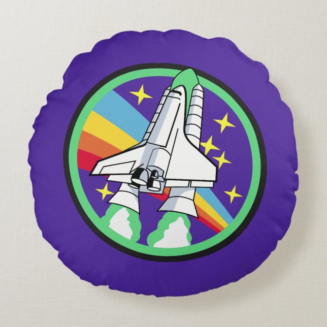 Almofada Redonda Foguete até a Lua (Frente)