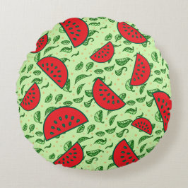 Almofada Redonda Folha e Melancias