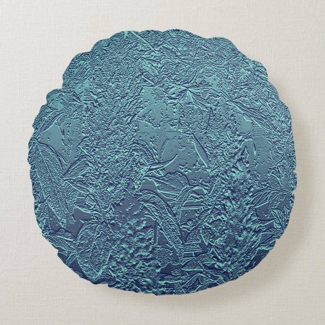 Almofada Redonda Folhagem de inverno...... (Frente)