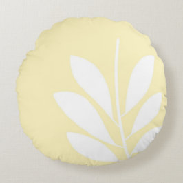 Almofada Redonda folhas de abstrato