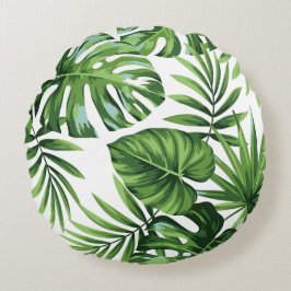 Almofada Redonda Folhas de palma