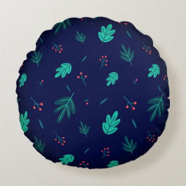Almofada Redonda Folhas design
