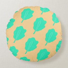 Almofada Redonda Folhas marinhas planas por Travesseiro redondo