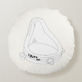 Almofada Redonda Fonte de Marcel Duchamp R. Mutt 1917