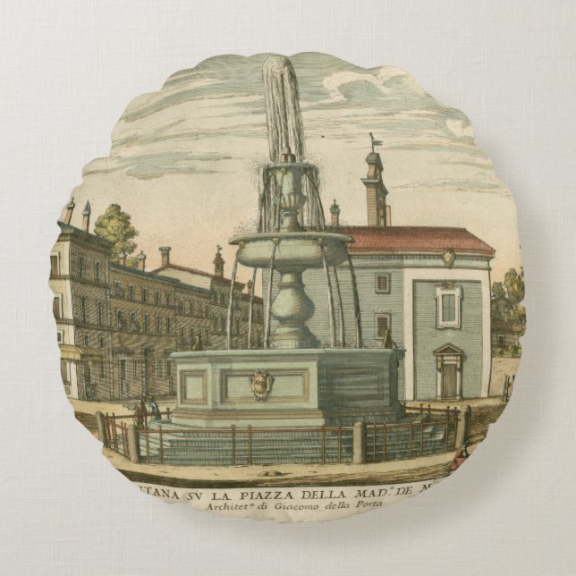 Almofada Redonda Fonte italiana: Falda (Frente)