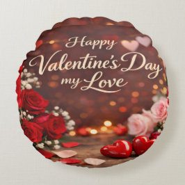 Almofada Redonda 'Forever Your Valentine' Round Pillow