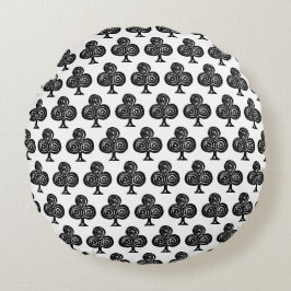 Almofada Redonda Forma Lino Cortado do Clube de Símbolo de Placa de