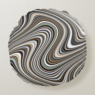 Almofada Redonda Formas Abstrato Curvy