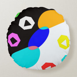 Almofada Redonda Formas coloridas