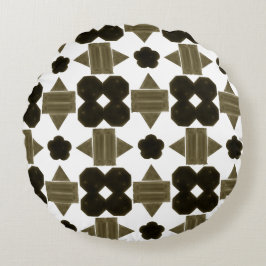 Almofada Redonda Formas de Rico de pedras escuras