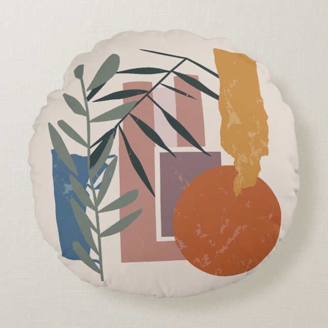 Almofada Redonda Formas E Pancas Meteorizadas (Frente)