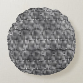 Almofada Redonda Formatos de retângulos na cor cinza e falso sujo?