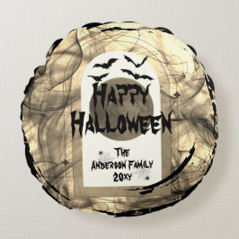 Almofada Redonda Foto Familly Keepsasaoky Feliz Halloween