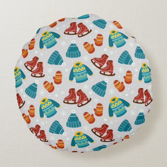 Almofada Redonda Frosty Days Cozy (Verso)