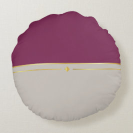 Almofada Redonda Fuchsia e Taupe Haven