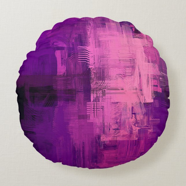 Almofada Redonda fundo abstrato. Ilustração 2d. Retorno digital (Frente)