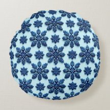 Fundo com Padrão de Floco de Neve Azul