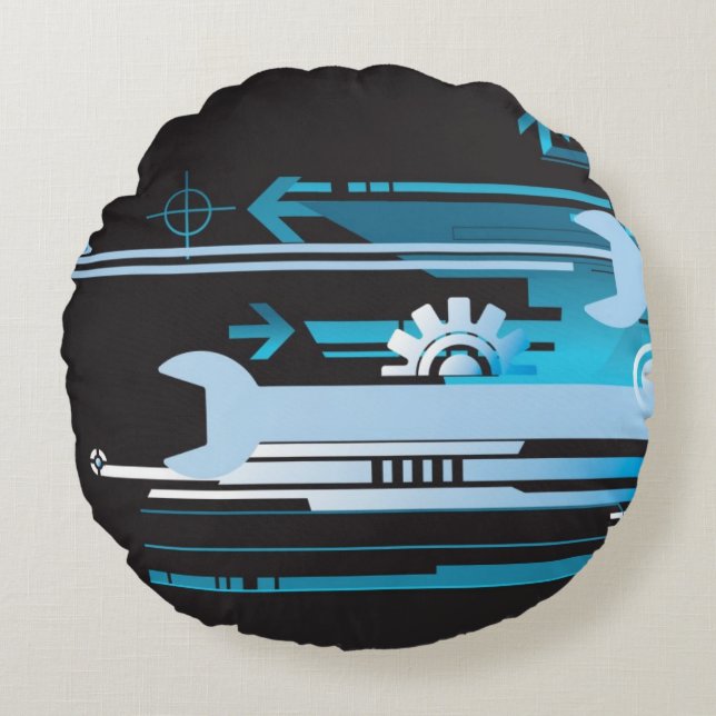 Almofada Redonda Fundo de intervalo mínimo técnico 3 (Frente)