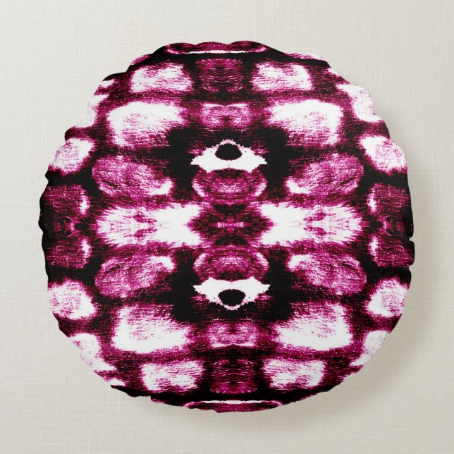 Almofada Redonda Fundo de pintura a cores. Tintas Líquidas Aquarell (Frente)