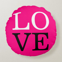 Almofada Redonda Fundo de Rosa Amor Casamento