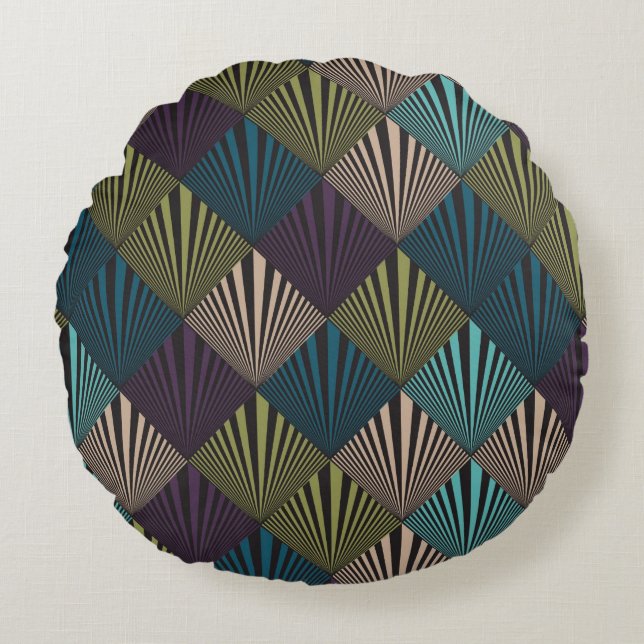 Almofada Redonda Fundo do pop art (Frente)