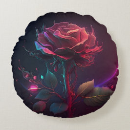 Almofada Redonda Fundo rosa Futurístico