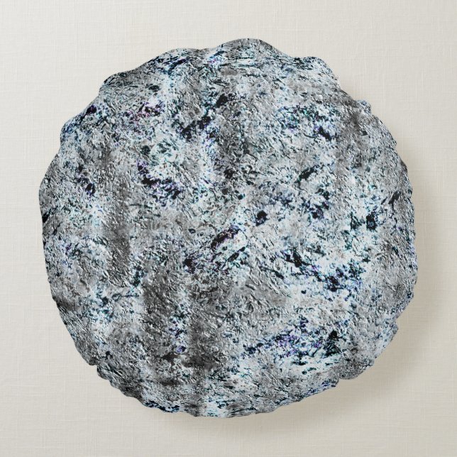 Almofada Redonda Fungo de silva de carbono sujo, imagem muito rústi (Verso)