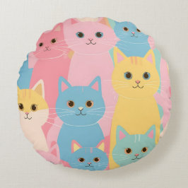 Almofada Redonda funny cats
