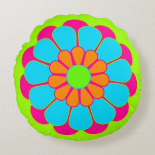 Almofada Redonda Funny Flower Power Bloom III