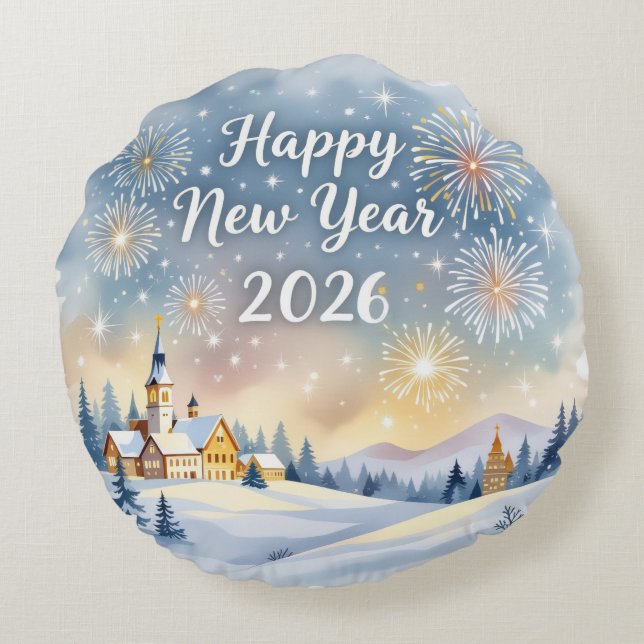 Almofada Redonda Funny New Year Round Pillow (Verso)