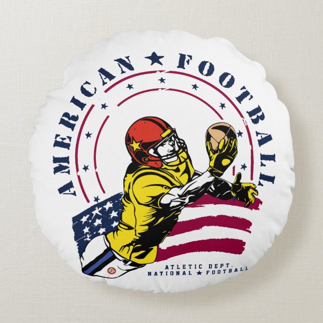 ALMOFADA REDONDA FUTEBOL AMERICANO (Frente)