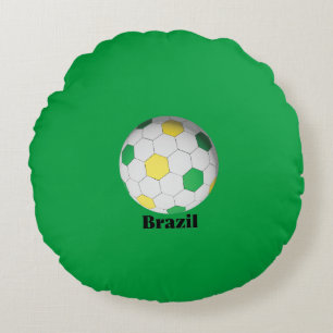 Almofada Redonda Futebol Brasil