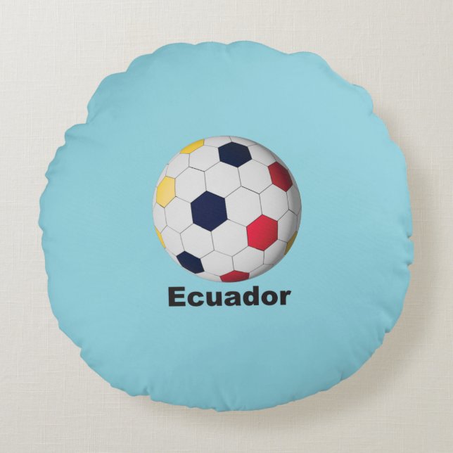 Almofada Redonda Futebol Equadoriano (Frente)