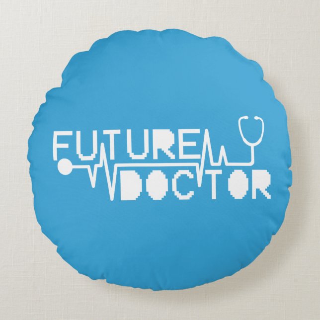 Almofada Redonda Futuro médico medecina (Frente)