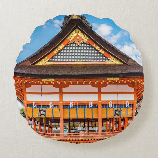 Almofada Redonda Gai-Haiden, santuário de Fushimi Inari-Taisha, Kyo (Frente)