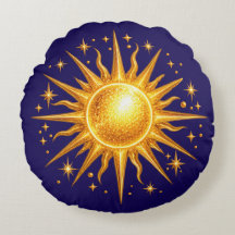 Galáxia Sol e Estrelas Falso Ouro Azul Marinho